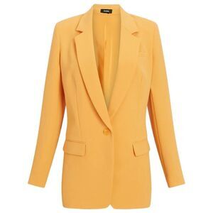 Express Twill One Button Cinched Boyfriend Blazer